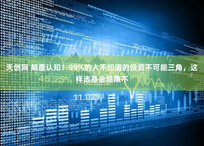 天创网 颠覆认知！99%的人不知道的投资不可能三角，这样选基金稳赚不
