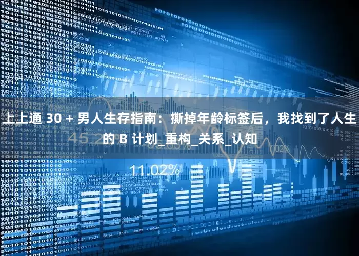上上通 30 + 男人生存指南：撕掉年龄标签后，我找到了人生的 B 计划_重构_关系_认知