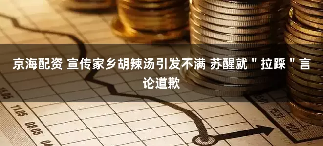 京海配资 宣传家乡胡辣汤引发不满 苏醒就＂拉踩＂言论道歉